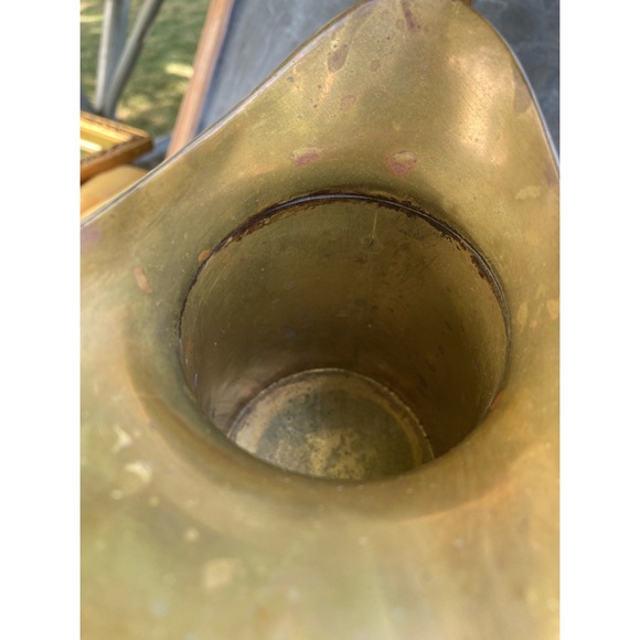 vintage Aztec mayan calendar pitcher vase : brass + copper : handmade - Picture 8 of 17